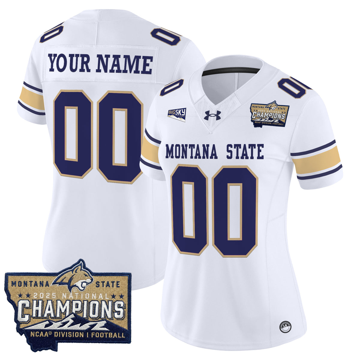 Montana State Bobcats 2025 National Champions Vapor Limited Custom Jersey - All Stitched