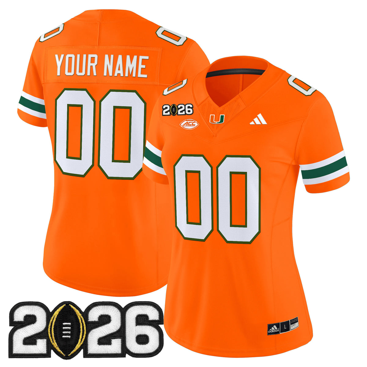 Miami Hurricanes 2026 CFP Final Patch Vapor Limited Custom Jersey - All Stitched