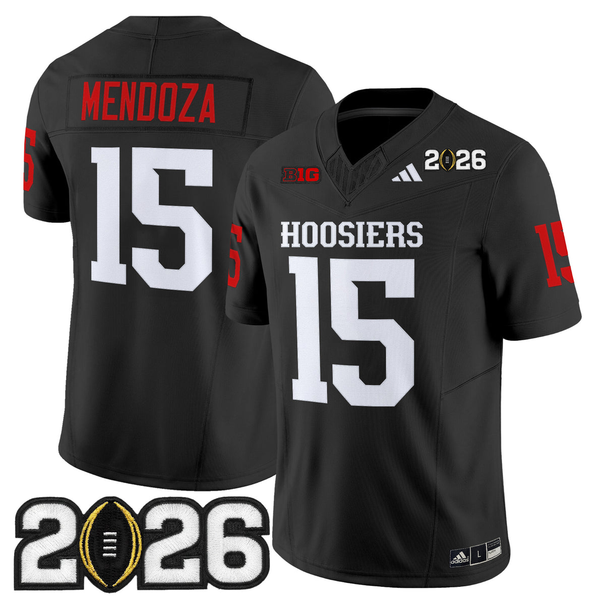 Men's Indiana Hoosiers 2026 CFP Final Patch Vapor Limited Jersey - All Stitched