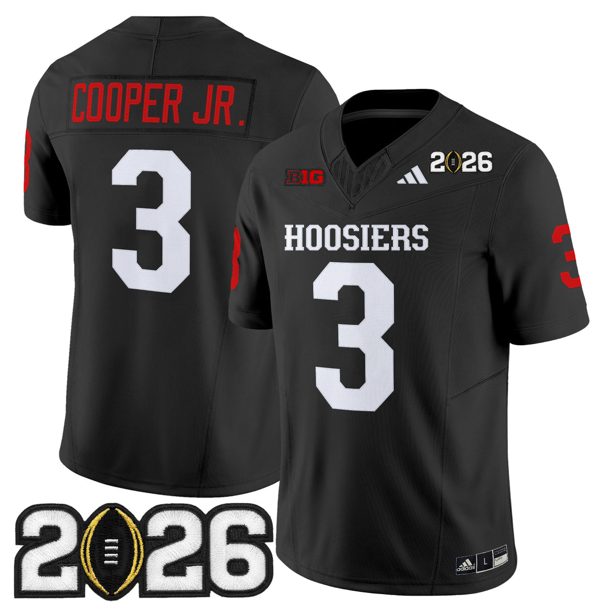 Men's Indiana Hoosiers 2026 CFP Final Patch Vapor Limited Jersey - All Stitched