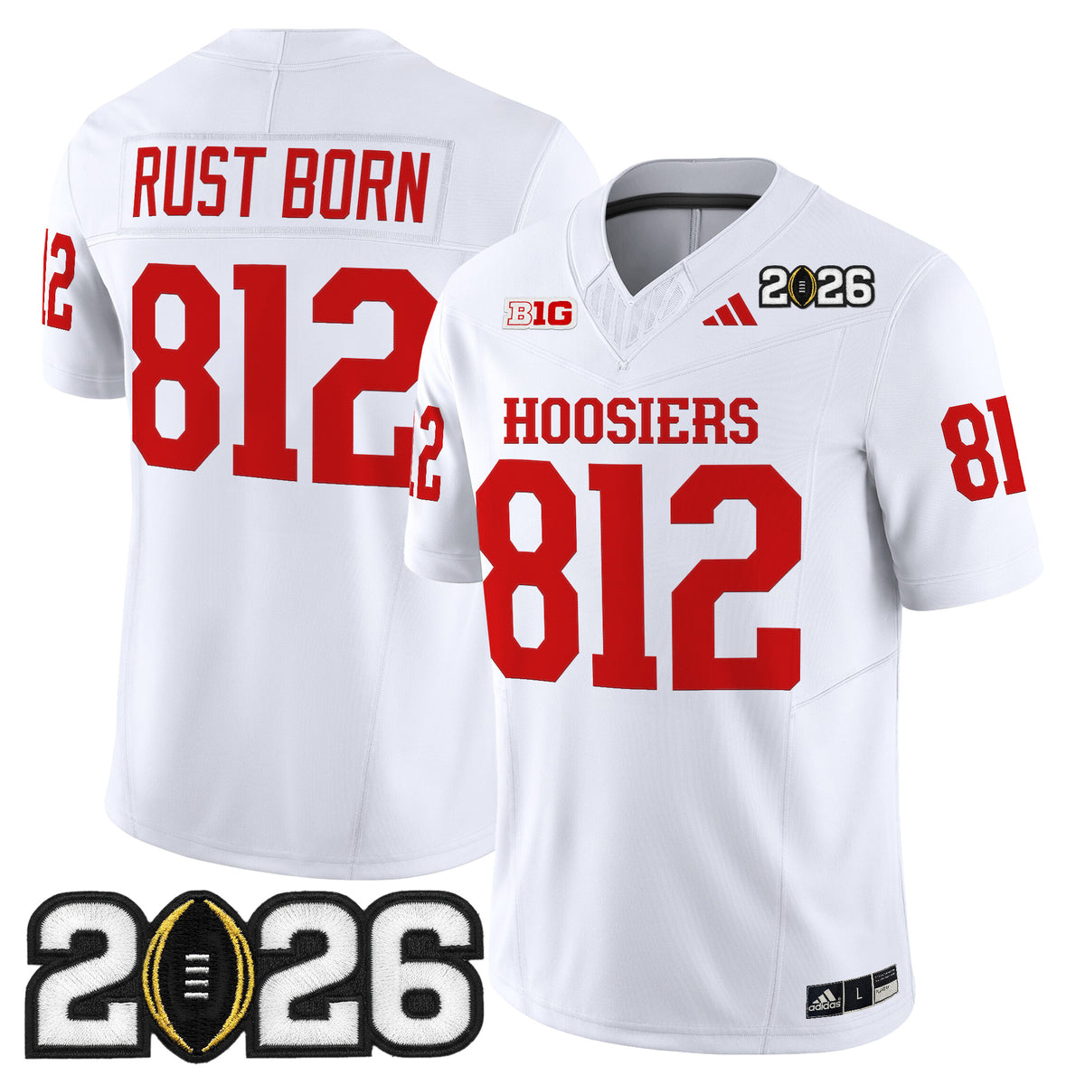 Men's Indiana Hoosiers 2026 CFP Final Patch Vapor Limited Jersey - All Stitched