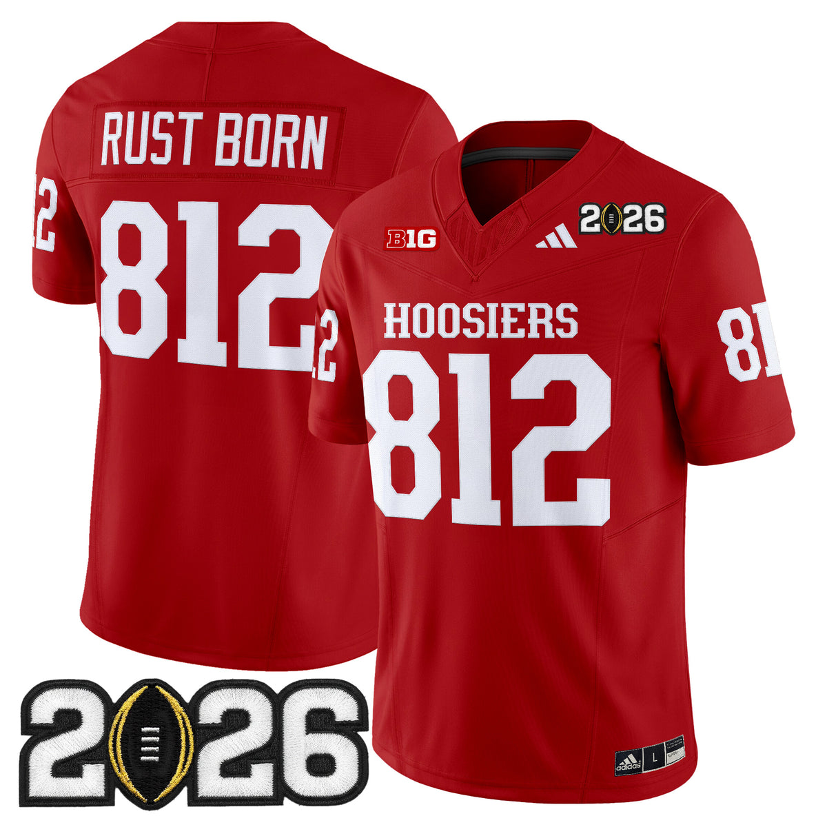 Men's Indiana Hoosiers 2026 CFP Final Patch Vapor Limited Jersey - All Stitched