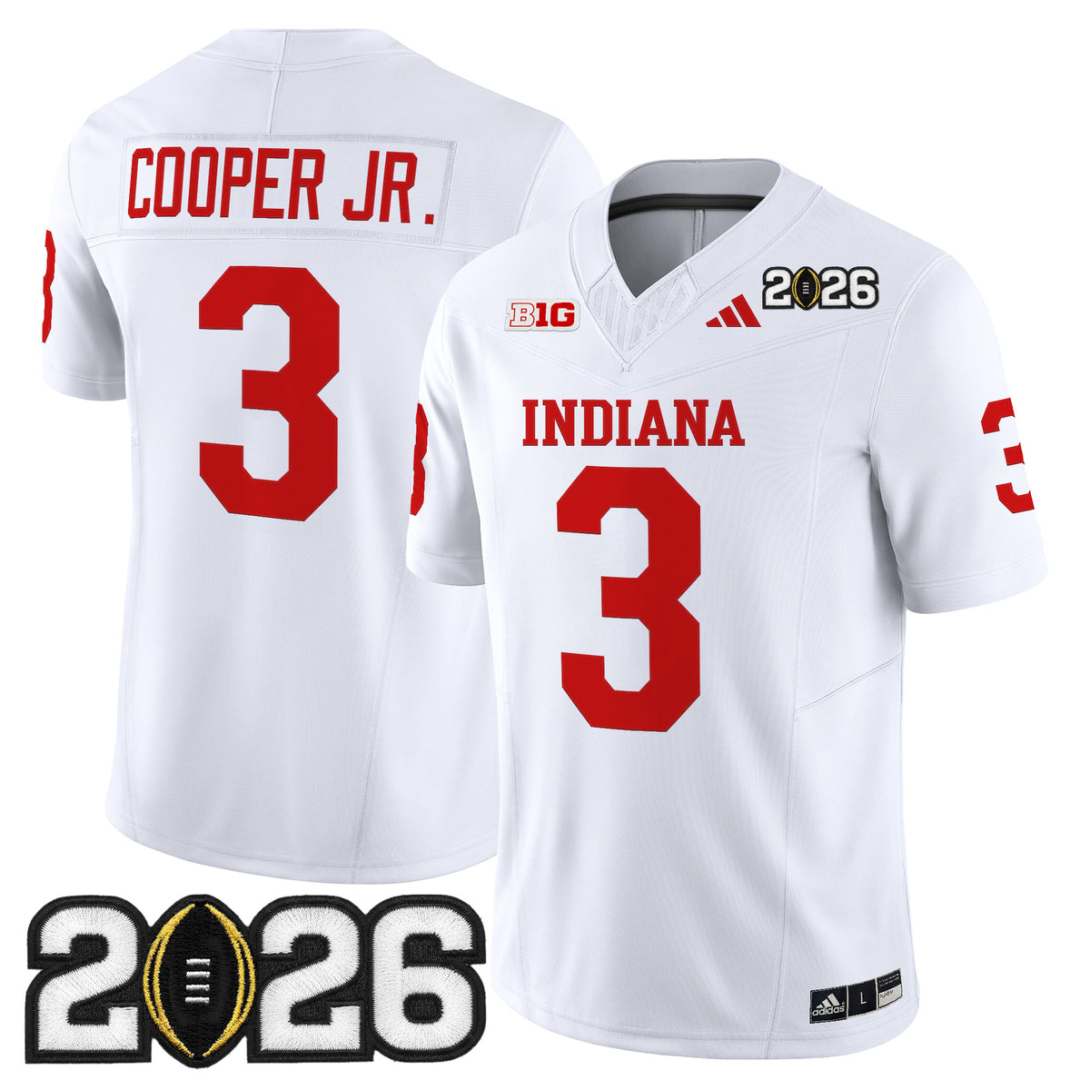 Men's Indiana Hoosiers 2026 CFP Final Patch Vapor Limited Jersey V2 - All Stitched