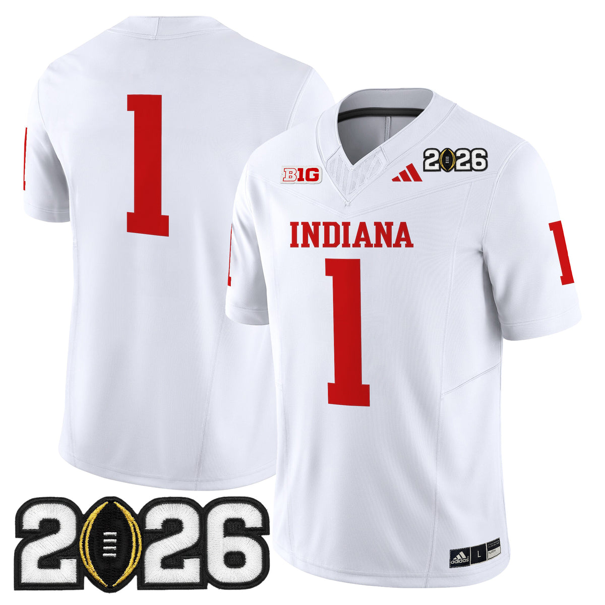 Men's Indiana Hoosiers 2026 CFP Final Patch Vapor Limited Jersey V2 - All Stitched