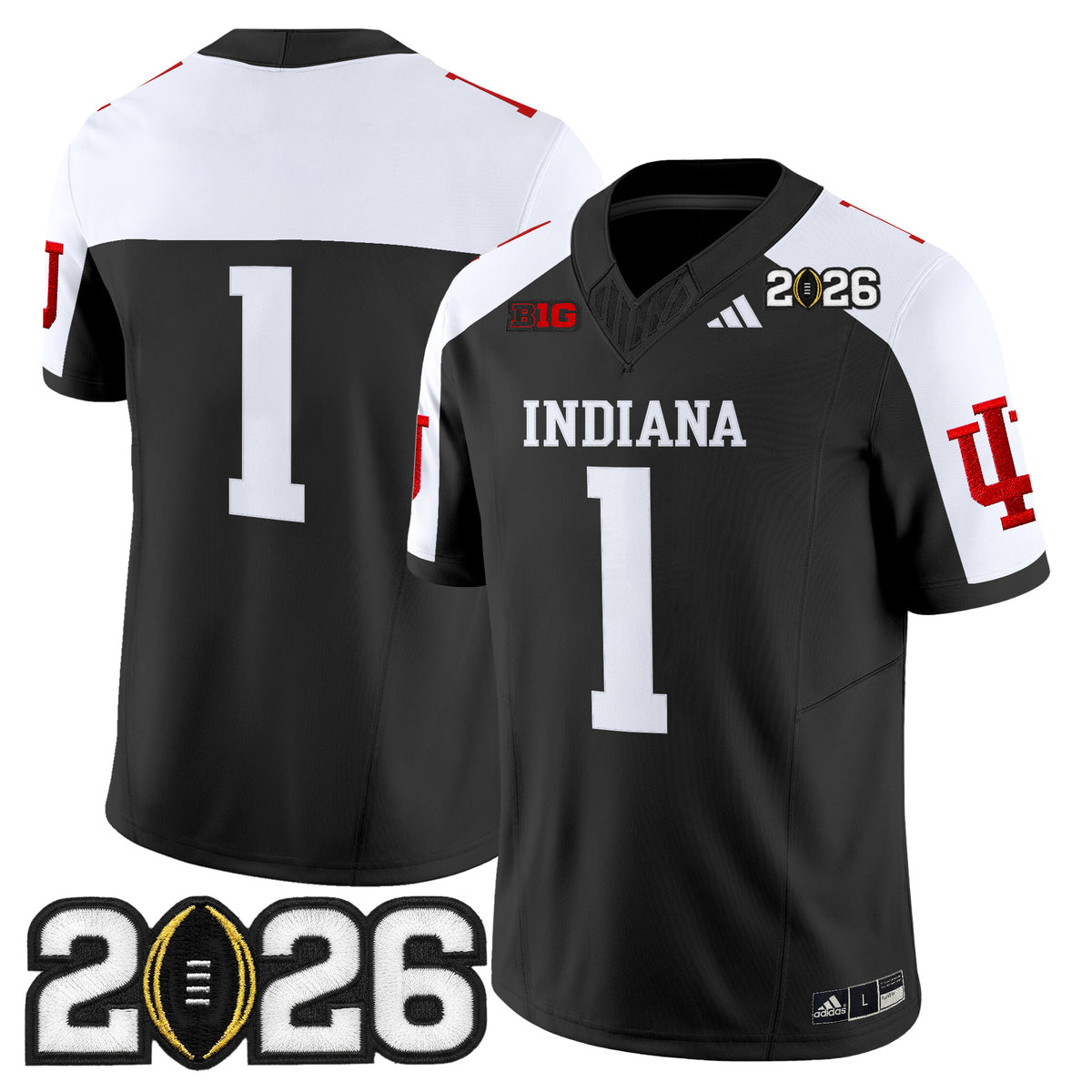 Men's Indiana Hoosiers 2026 CFP Final Patch Vapor Limited Jersey V2 - All Stitched