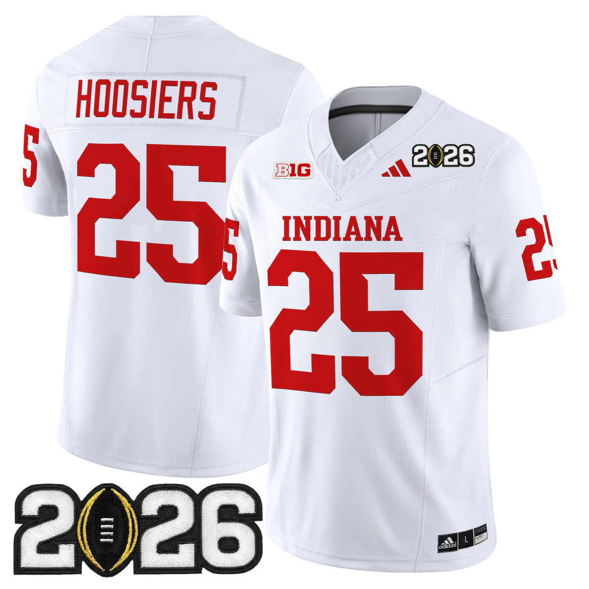 Men's Indiana Hoosiers 2026 CFP Final Patch Vapor Limited Jersey V2 - All Stitched