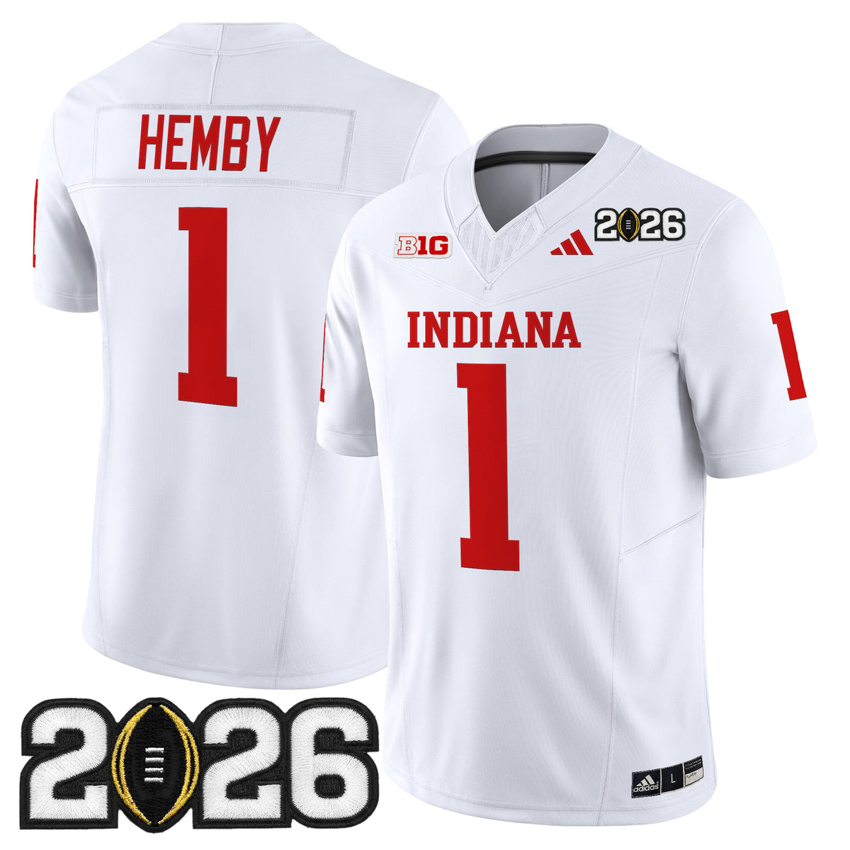 Men's Indiana Hoosiers 2026 CFP Final Patch Vapor Limited Jersey V2 - All Stitched