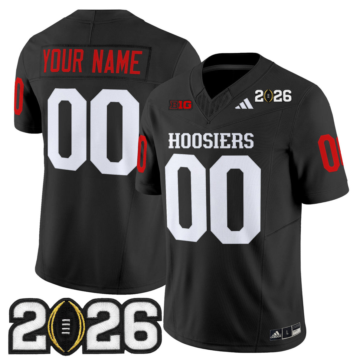 Indiana Hoosiers 2026 CFP Final Patch Vapor Limited Custom Jersey - All Stitched