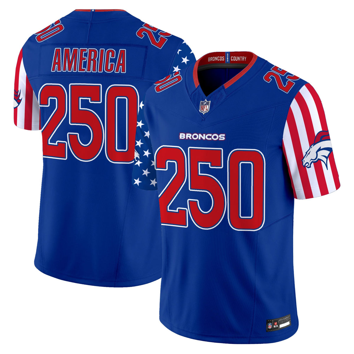 Men's Denver Broncos "America250 Edition" Vapor Limited Jersey - All Stitched