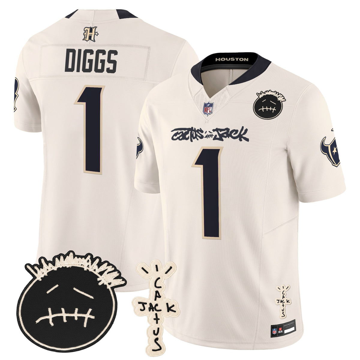 Men's Houston Texans x Cactus Jack Vapor Limited Jersey V2 - All Stitched