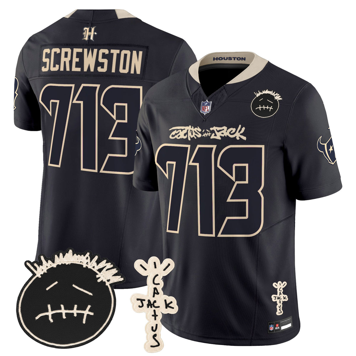 Men's Houston Texans x Cactus Jack Vapor Limited Jersey V2 - All Stitched
