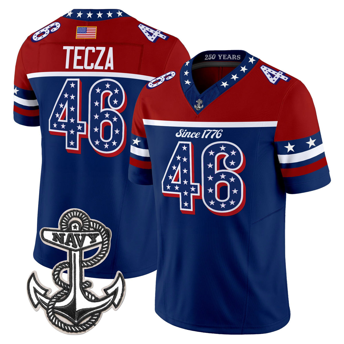 Navy Midshipmen America 250th Vapor Limited Jersey - Stitched
