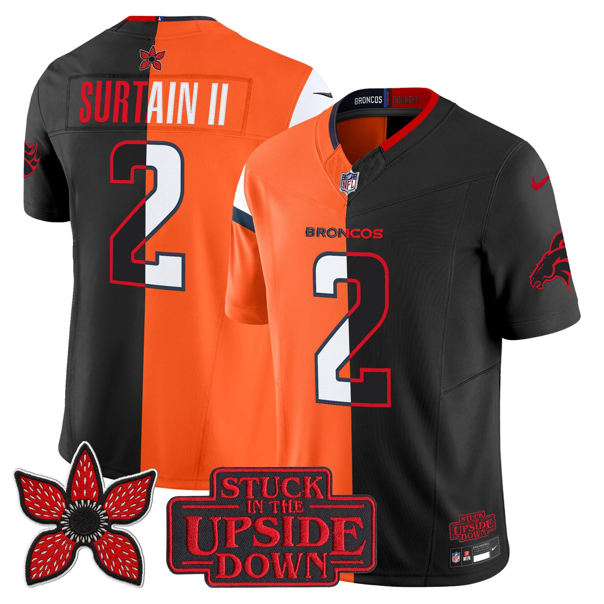 Men's Denver Broncos 'Upside Down Edition' Vapor Limited Jersey - All Stitched