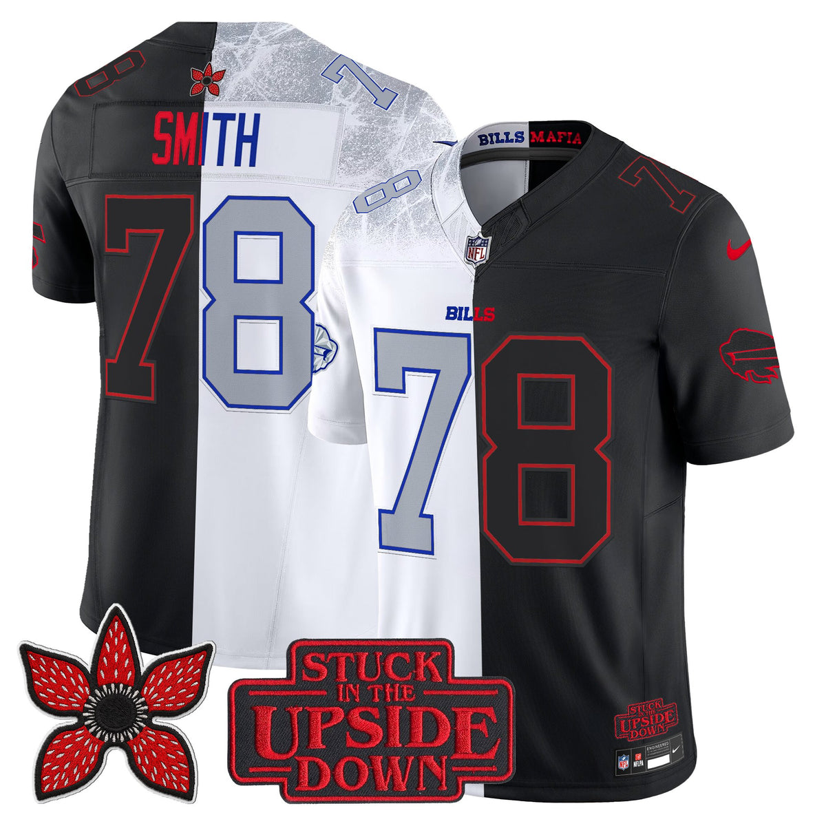 Men's Buffalo Bills 'Upside Down Edition' Vapor Limited Jersey - All Stitched