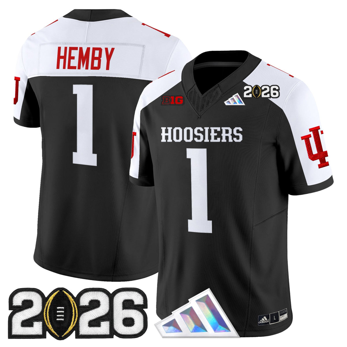 Men's Indiana Hoosiers 2026 CFP Final Patch Vapor Limited Jersey V4 - All Stitched