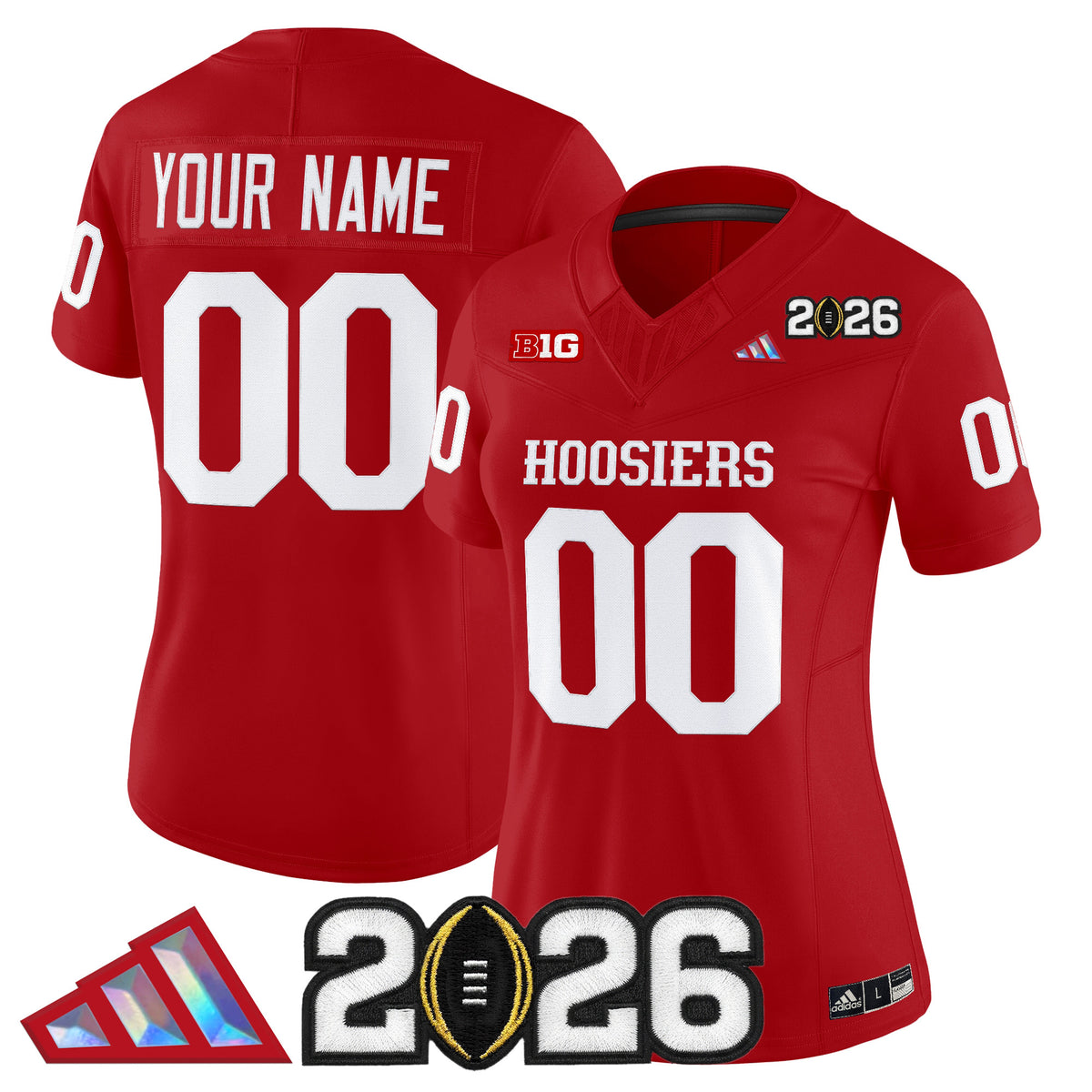 Indiana Hoosiers 2026 CFP Final Patch Vapor Limited Custom Jersey V4 - All Stitched
