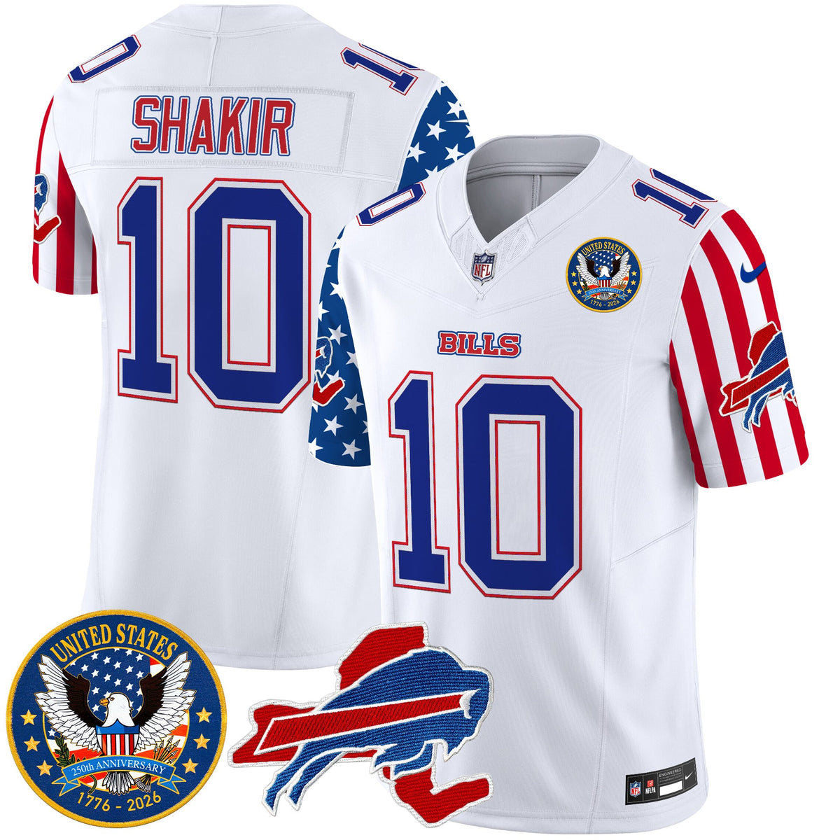 Men's Buffalo Bills "America250 Edition" Style Vapor Limited Jersey - All Stitched
