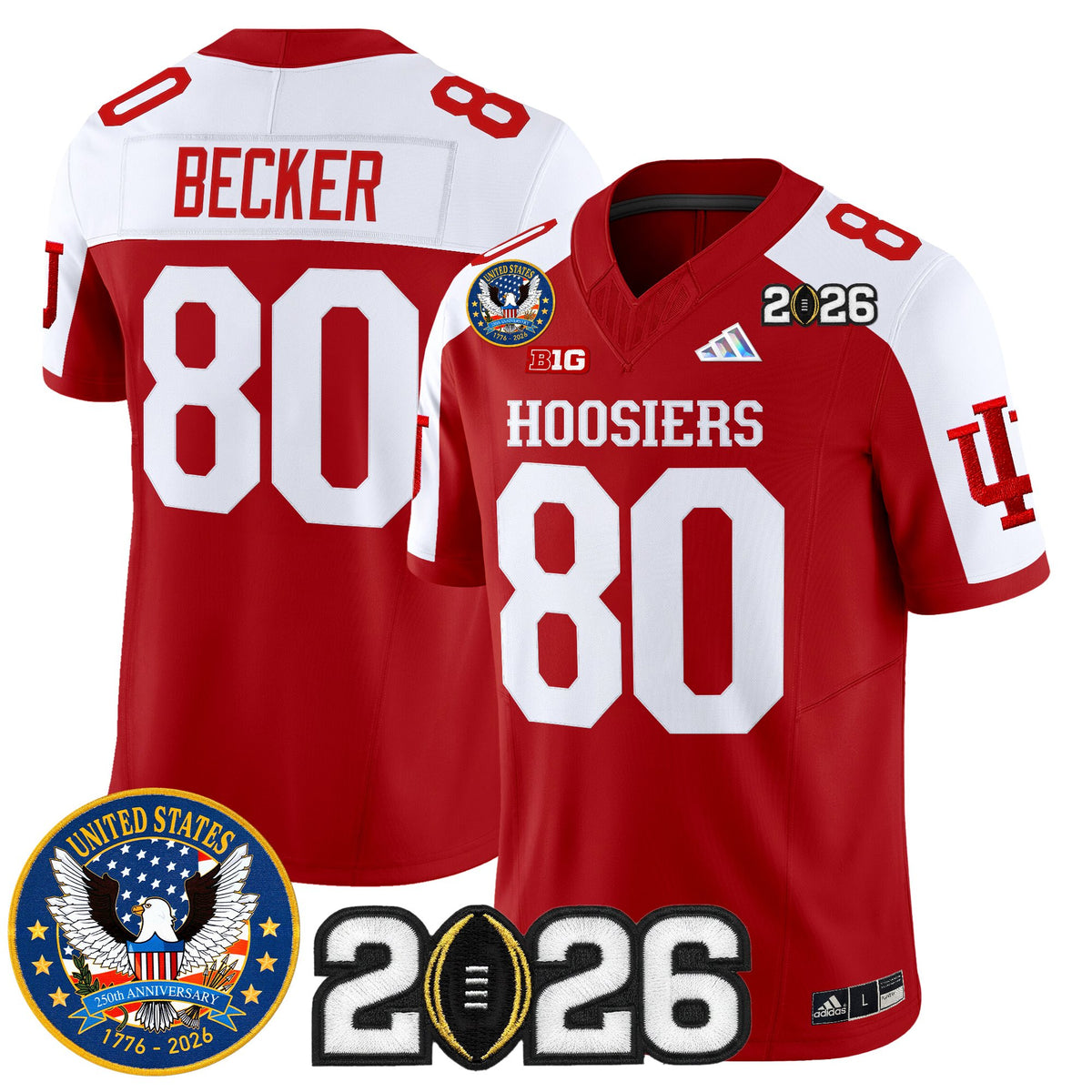 Men's Indiana Hoosiers "United States 250th Anniversary Patch" Vapor Limited Jersey - All Stitched