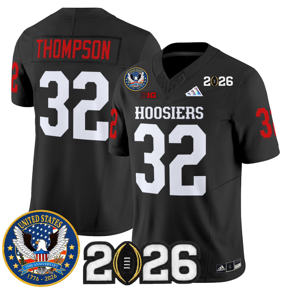 Men's Indiana Hoosiers "United States 250th Anniversary Patch" Vapor Limited Jersey - All Stitched