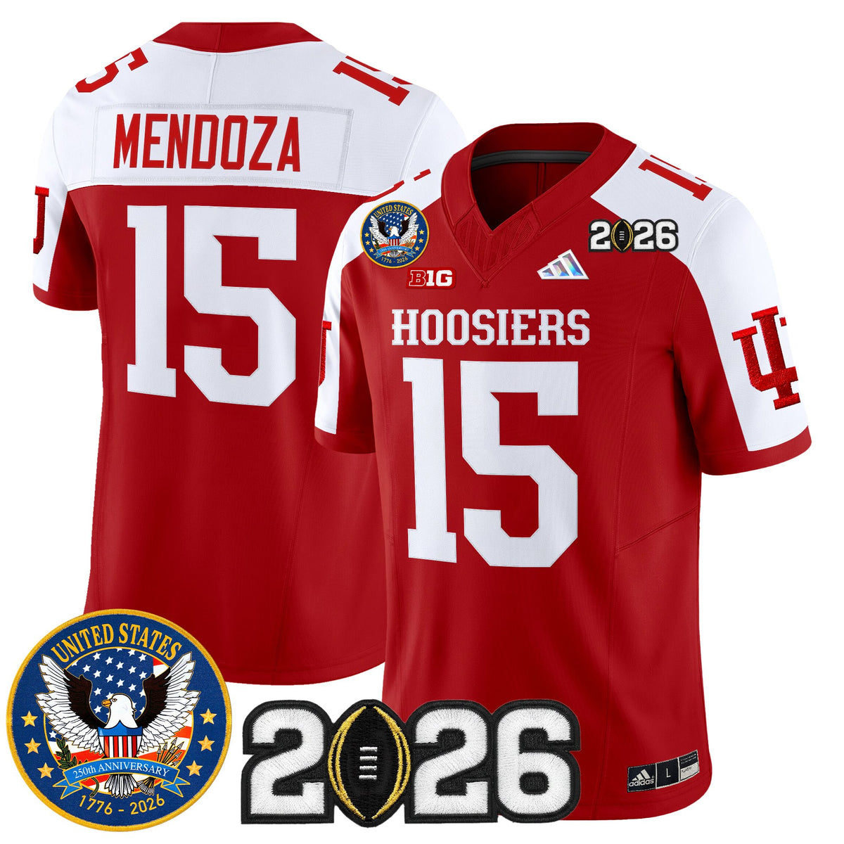 Men's Indiana Hoosiers "United States 250th Anniversary Patch" Vapor Limited Jersey - All Stitched