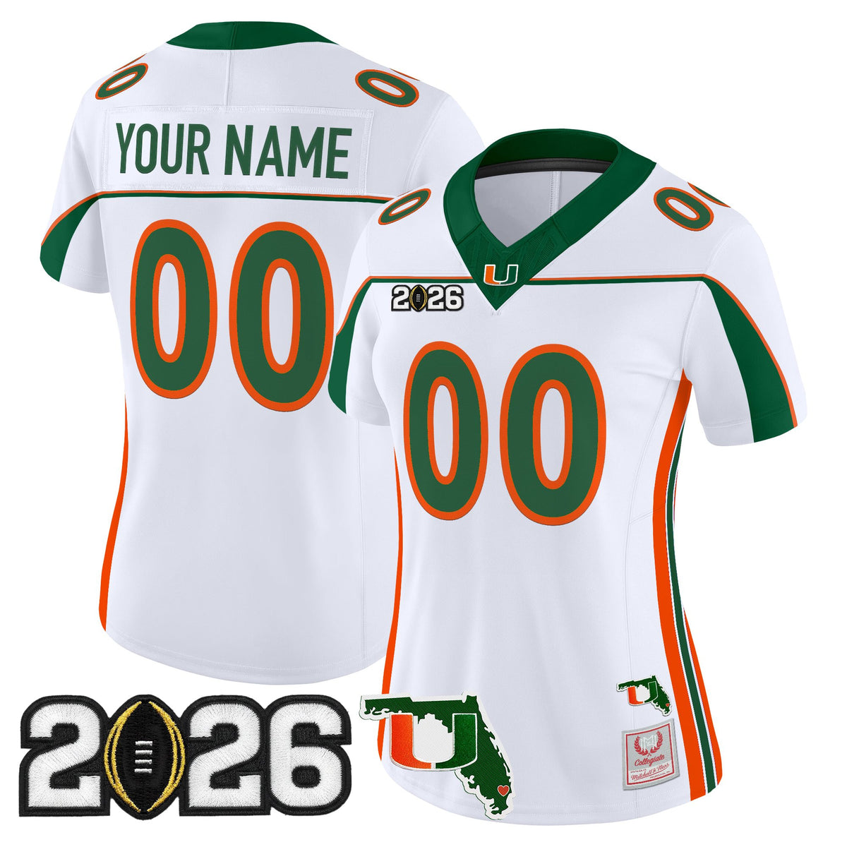 Miami Hurricanes Throwback Vapor Limited Custom Jersey - 2026 CFP Final & Florida Patch - All Stitched