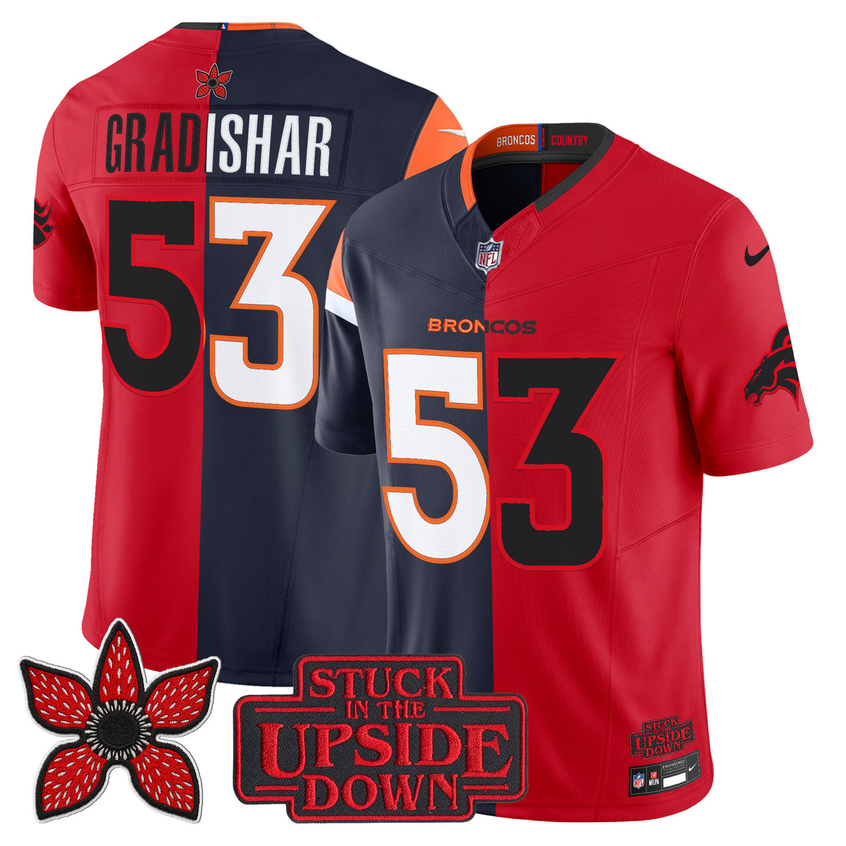 Men's Denver Broncos 'Upside Down Edition' Vapor Limited Jersey - All Stitched