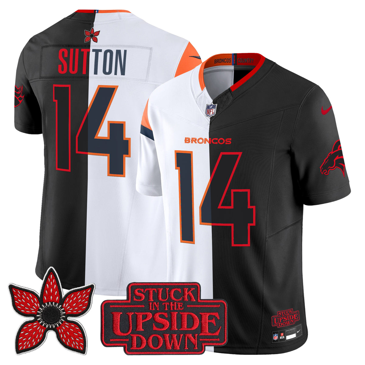 Men's Denver Broncos 'Upside Down Edition' Vapor Limited Jersey - All Stitched