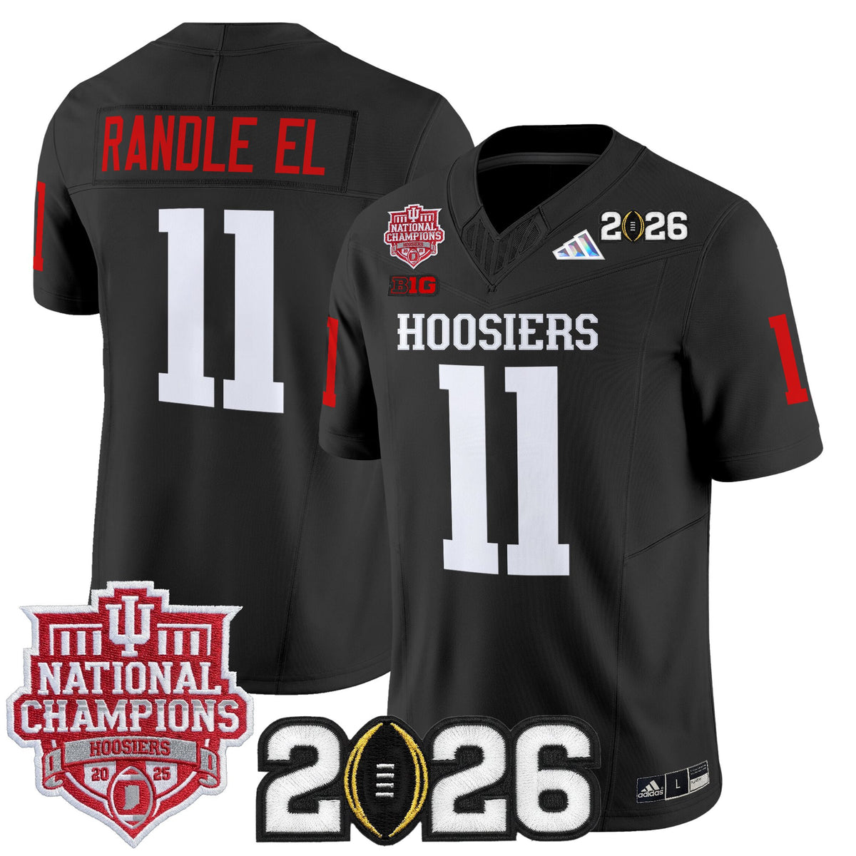 Men's Indiana Hoosiers 2025 National Champions & 2026 CFP Final Patch Vapor Limited Jersey - All Stitched