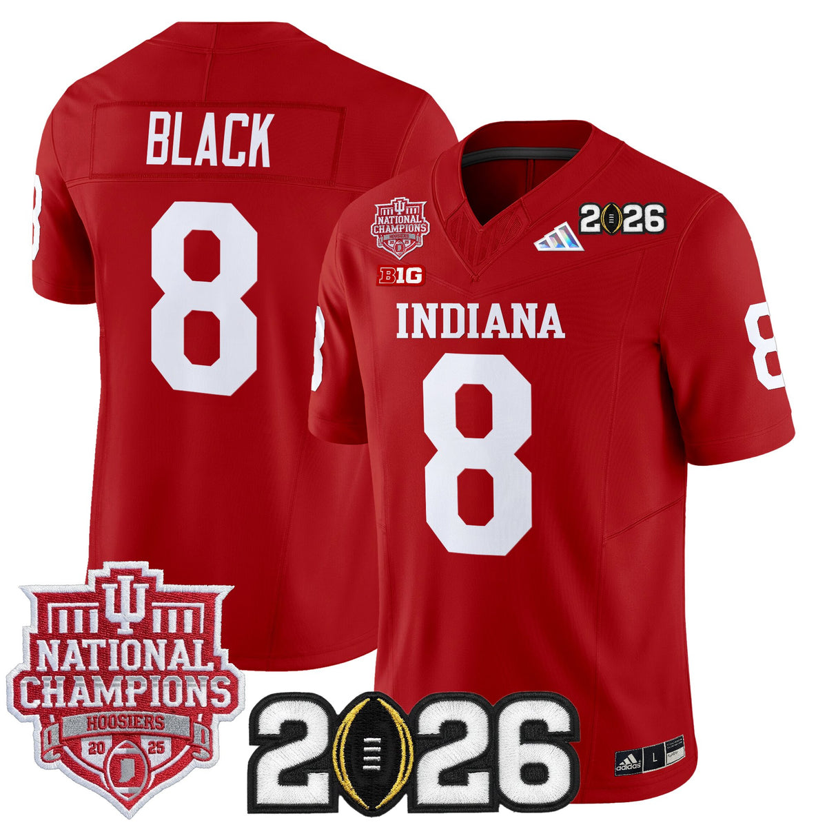 Men's Indiana Hoosiers 2025 National Champions & 2026 CFP Final Patch Vapor Limited Jersey - All Stitched