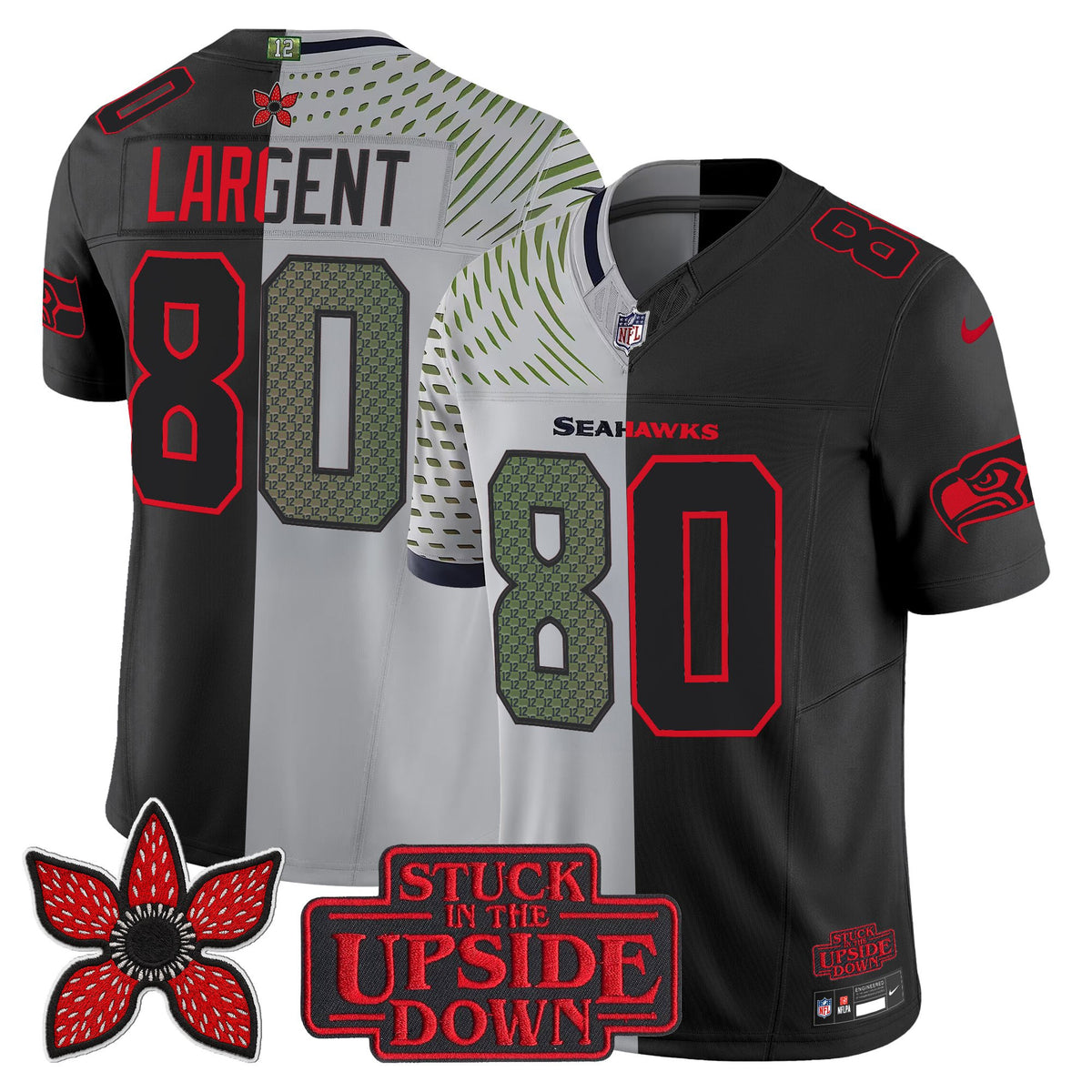 Men's Seattle Seahawks 'Upside Down Edition' Vapor Limited Jersey - All Stitched
