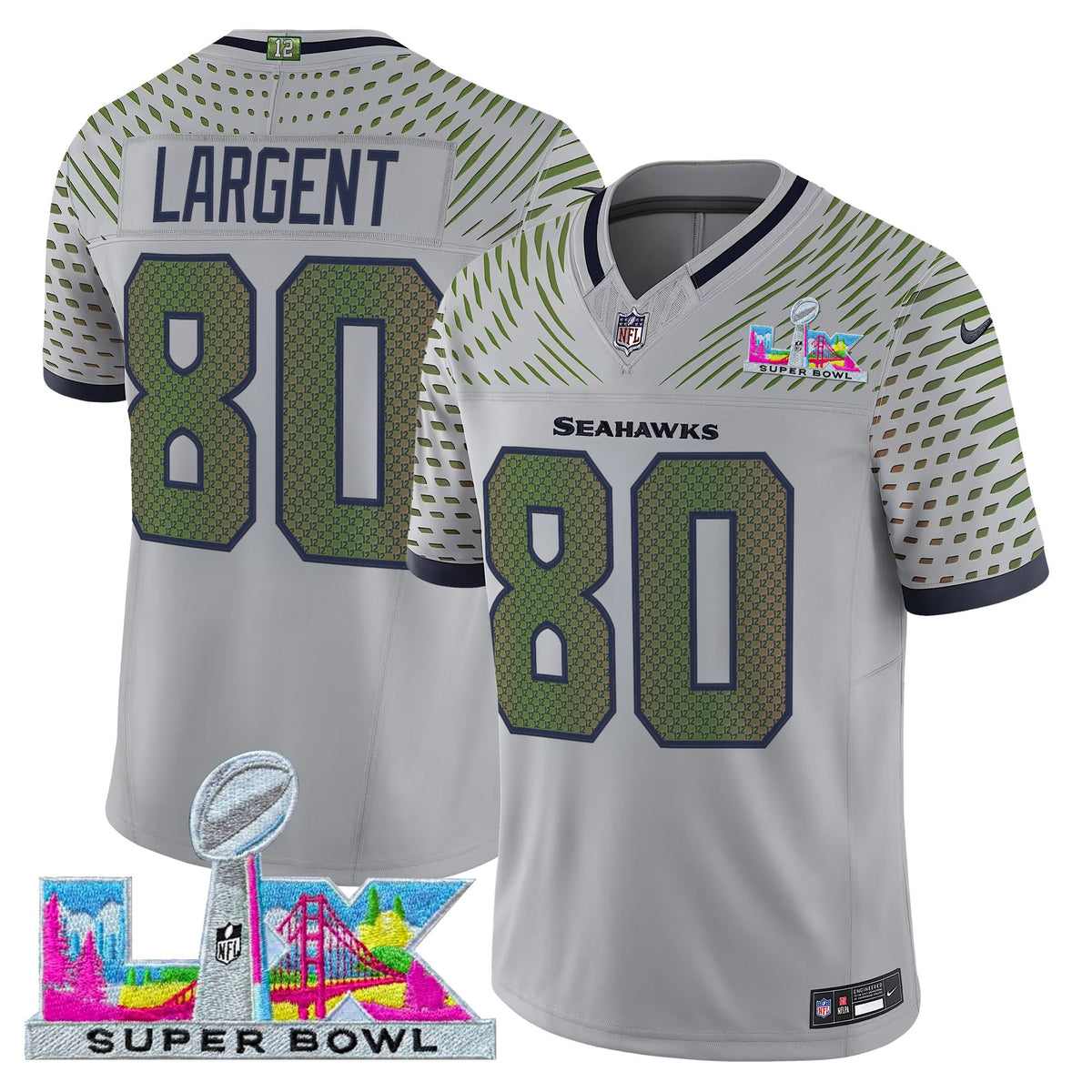 Men's Seattle Seahawks Super Bowl LX Vapor Limited Jersey - All Stitched