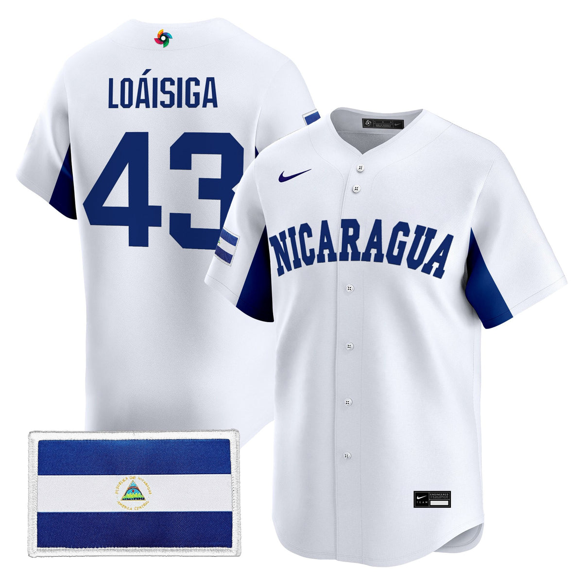Men's Team Nicaragua 2026 World Baseball Classic Vapor Premier Jersey - All Stitched