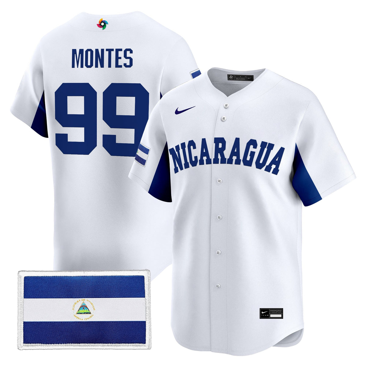 Men's Team Nicaragua 2026 World Baseball Classic Vapor Premier Jersey - All Stitched