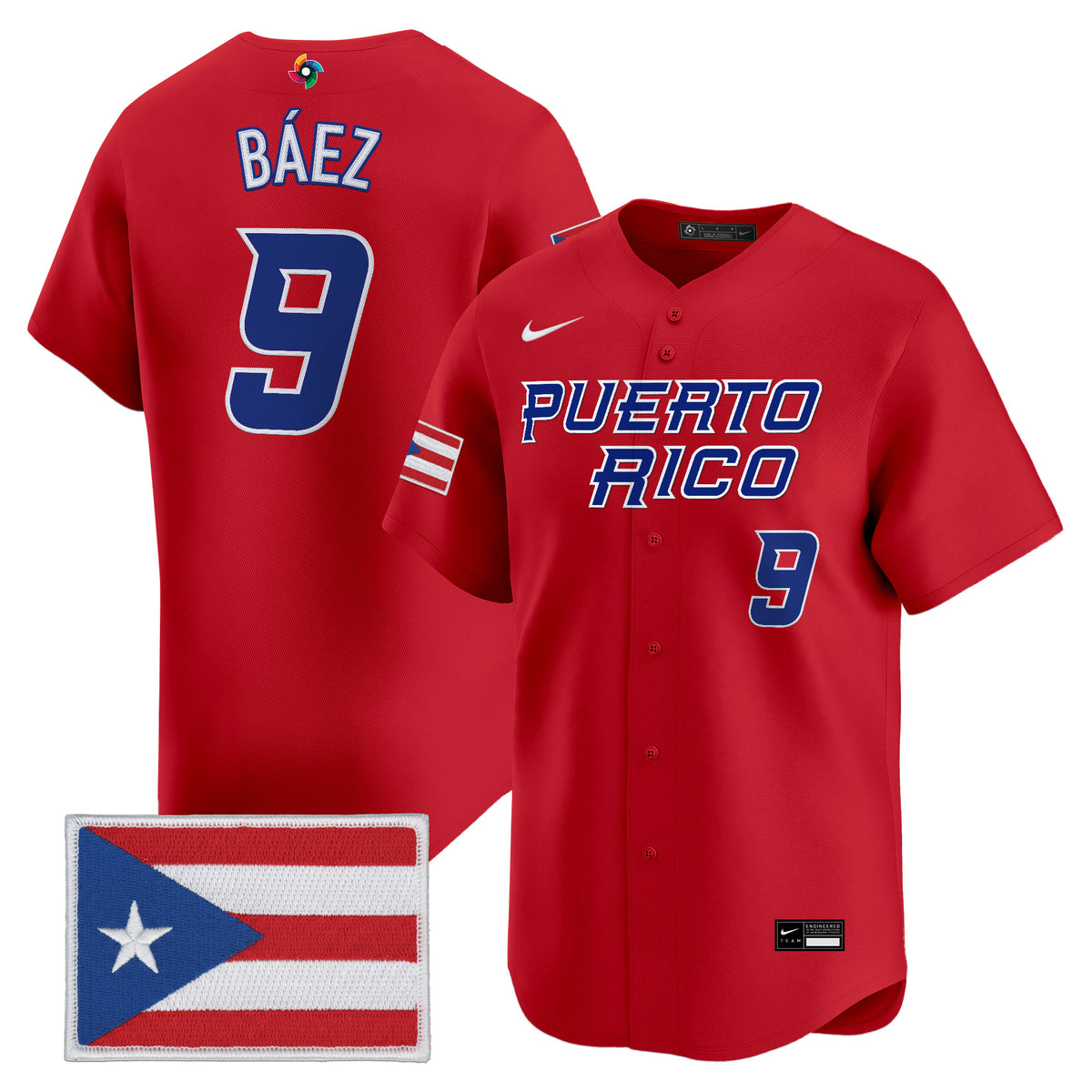 Men's Team Puerto Rico World Baseball Classic Vapor Premier Jersey - All Stitched