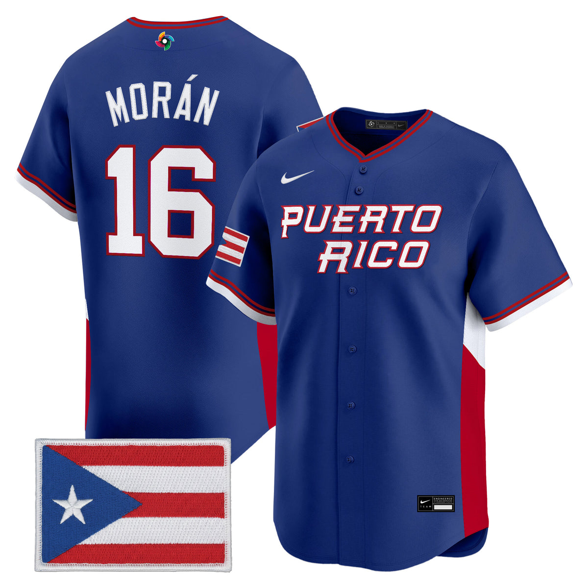 Men's Team Puerto Rico World Baseball Classic Vapor Premier Jersey - All Stitched