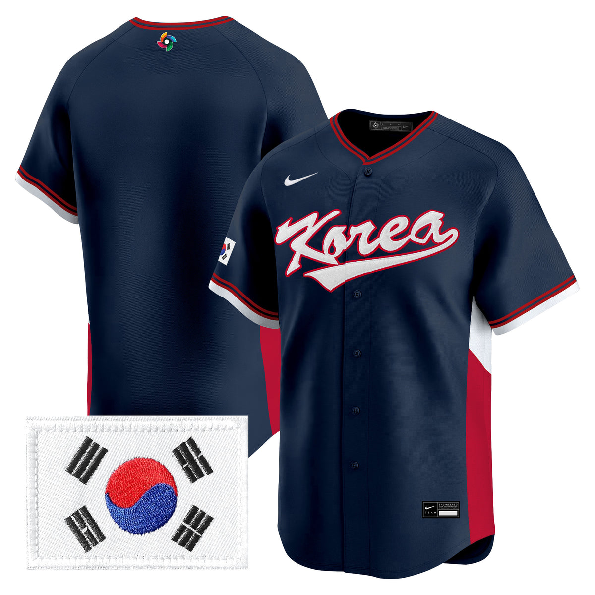 Men's Team Korea 2026 World Baseball Classic Vapor Premier Jersey - All Stitched
