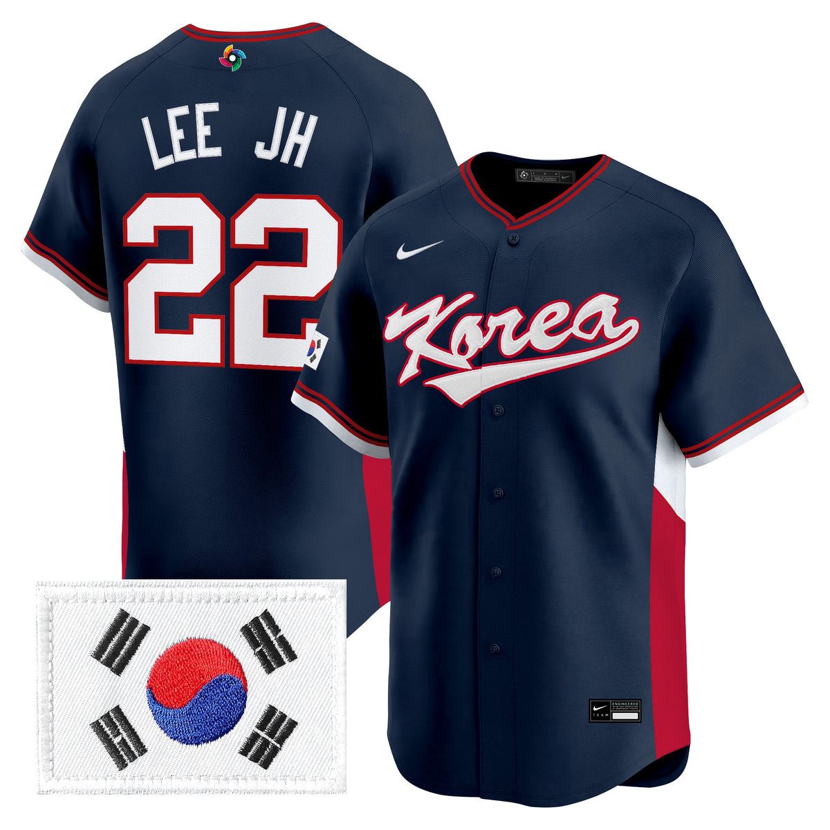 Men's Team Korea 2026 World Baseball Classic Vapor Premier Jersey - All Stitched