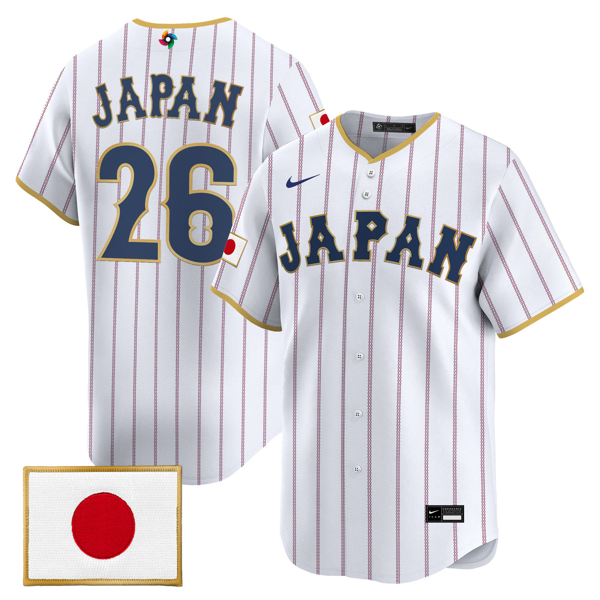 Men's Team Japan World Baseball Classic Vapor Premier Jersey - All Stitched