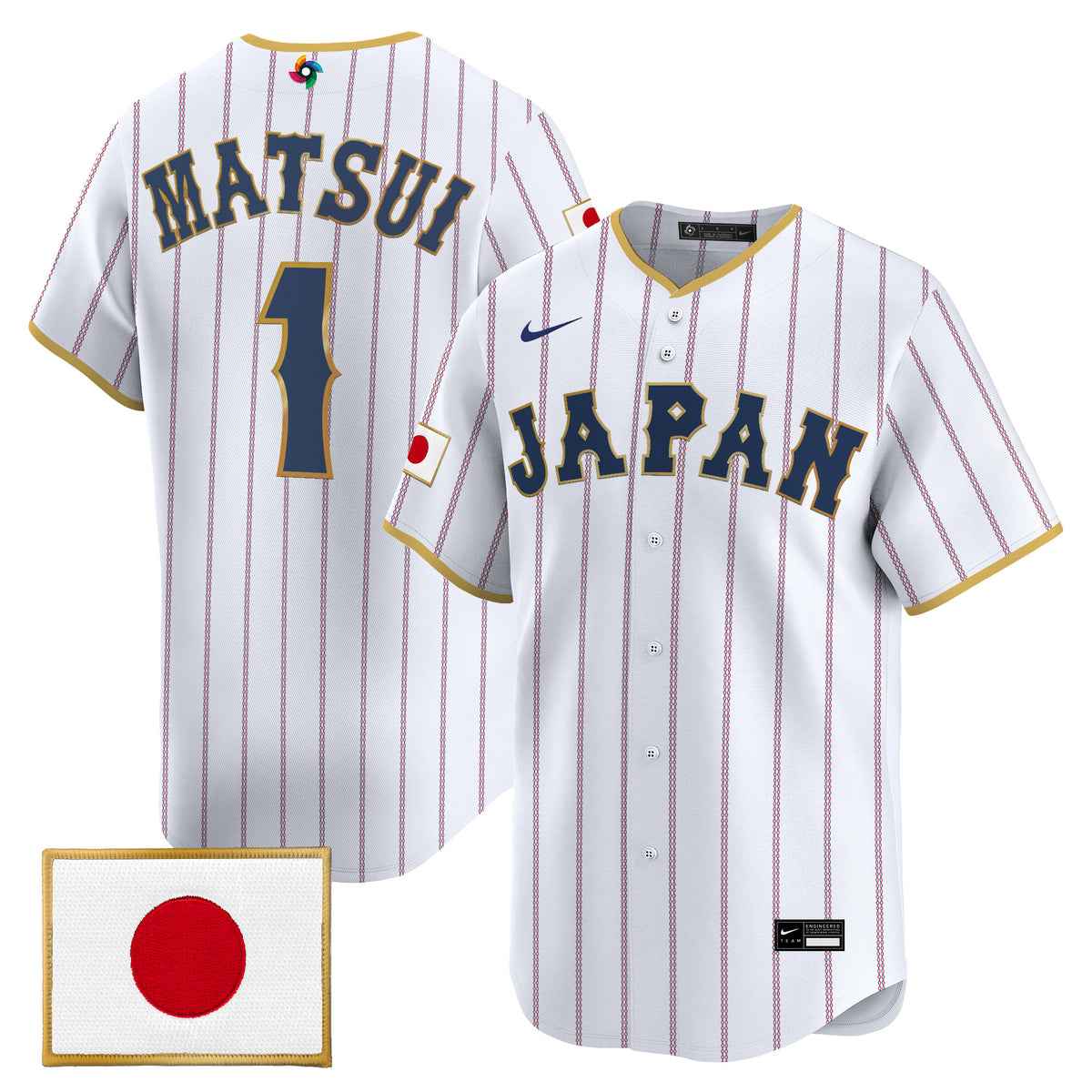 Men's Team Japan World Baseball Classic Vapor Premier Jersey - All Stitched