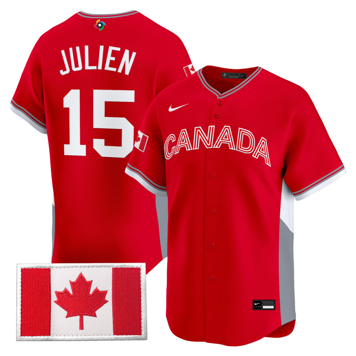 Men’s Team Canada World Baseball Classic Vapor Premier Jersey - All Stitched