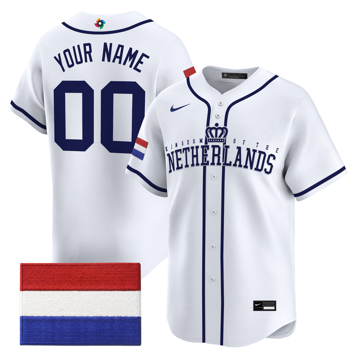 Team Netherlands 2026 World Baseball Classic Vapor Premier Custom Jersey - All Stitched