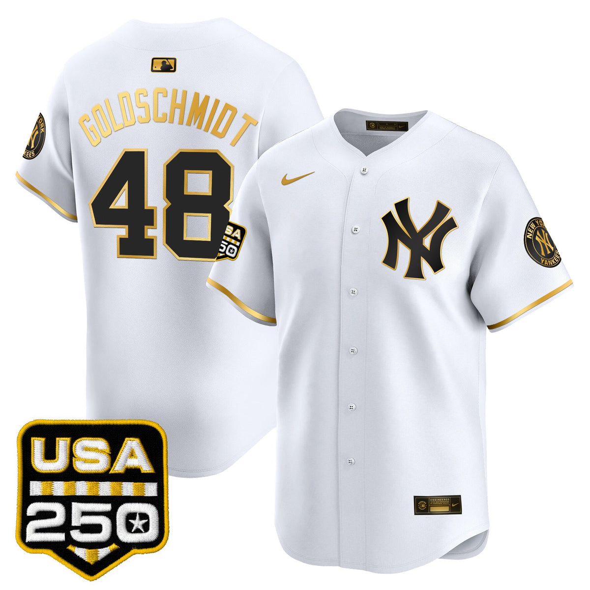 Men's New York Yankees 250America Patch Vapor Premier Limited Jersey - All Stitched
