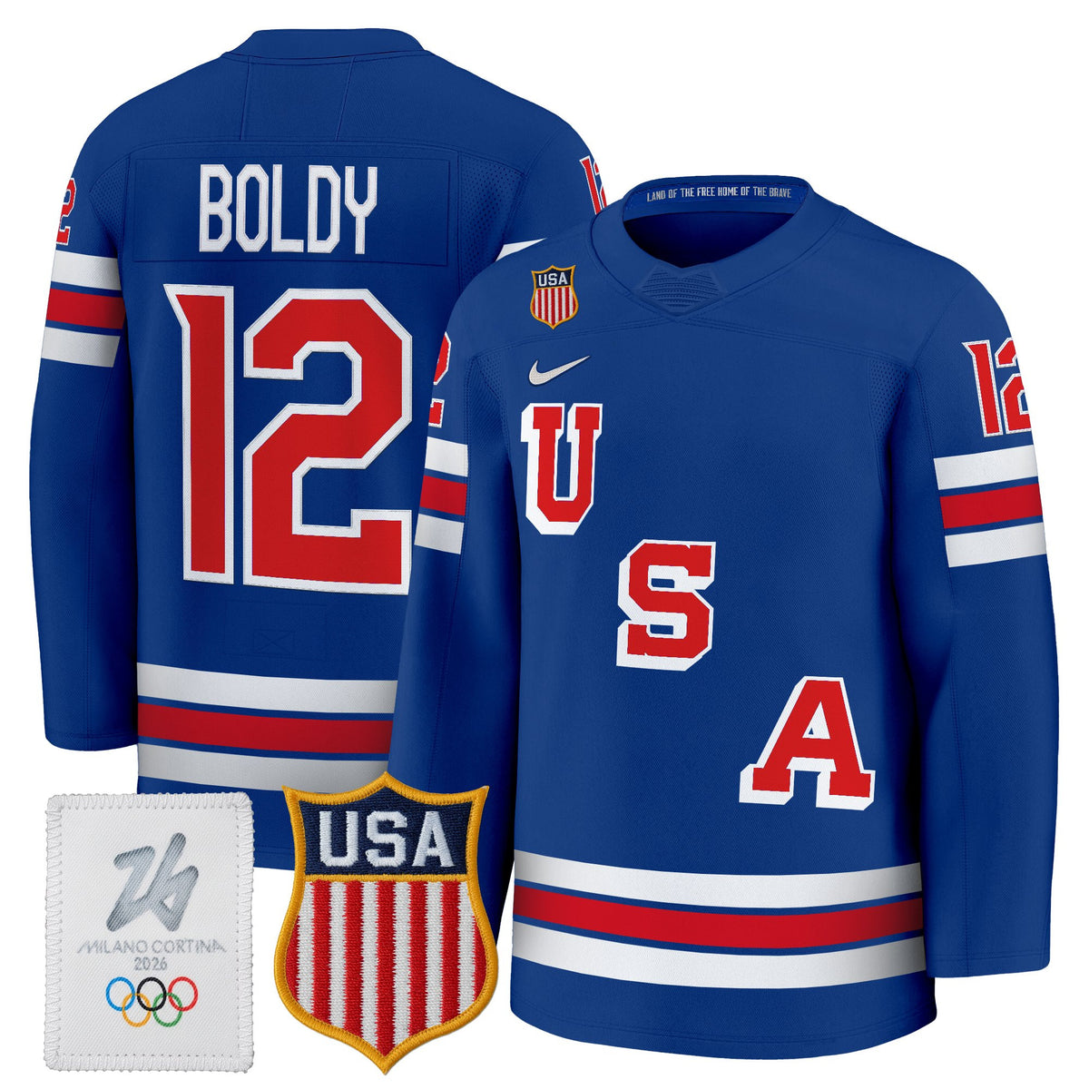 Men's 2026 USA Olympic Premium Hockey Jersey - All Stitched