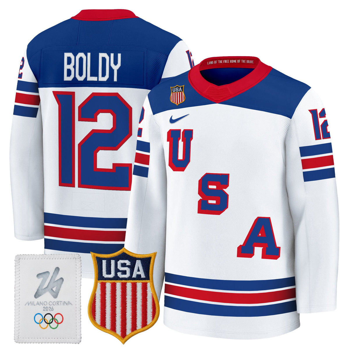 Men's 2026 USA Olympic Premium Hockey Jersey - All Stitched
