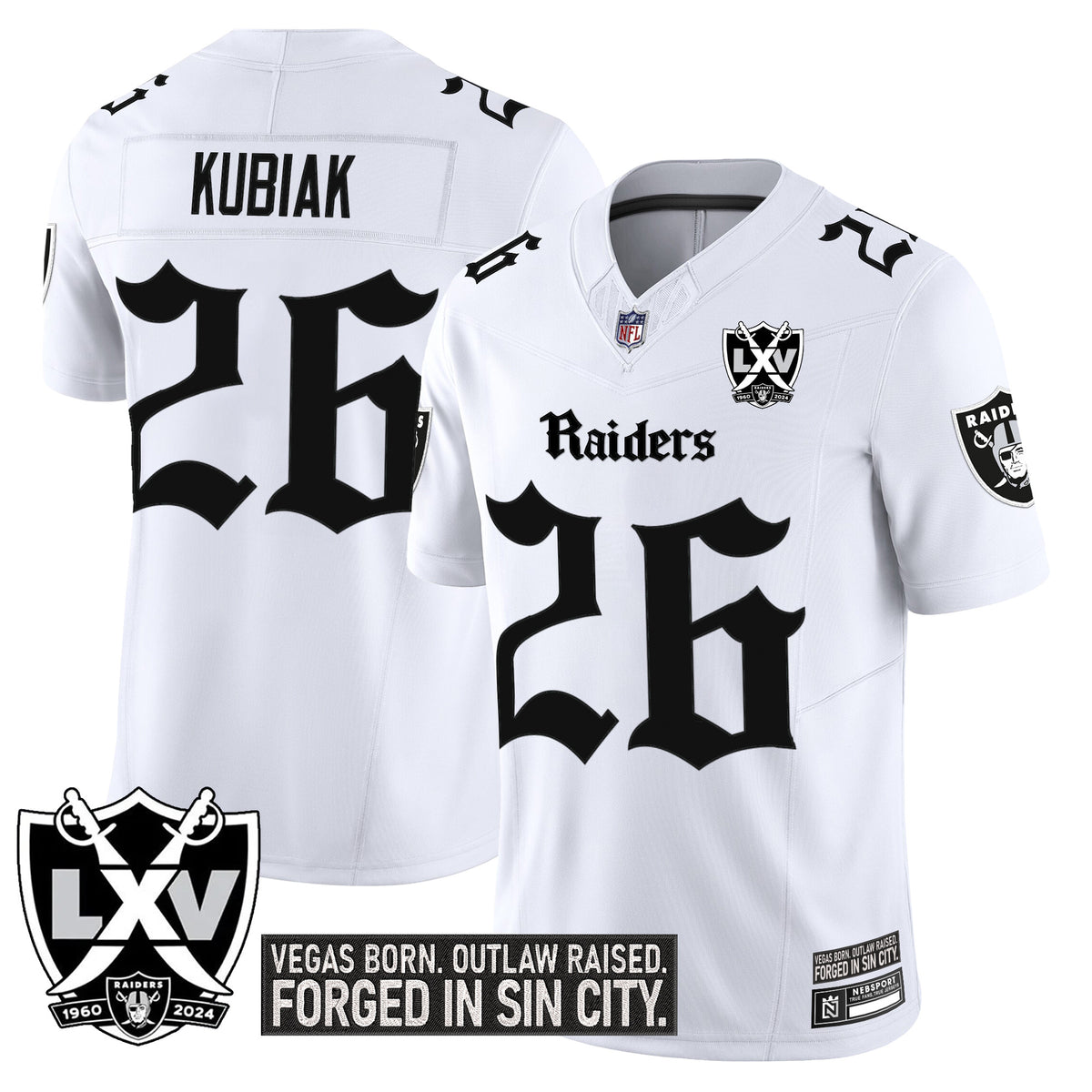 Men's Las Vegas Raiders 'Gothic Sin City Shadows Edition' Vapor Limited Jersey - All Stitched