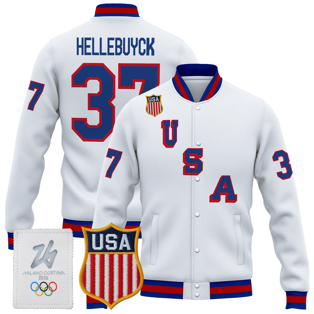 Men's 2026 USA Olympic Premium Hockey Jacket - All Stitched
