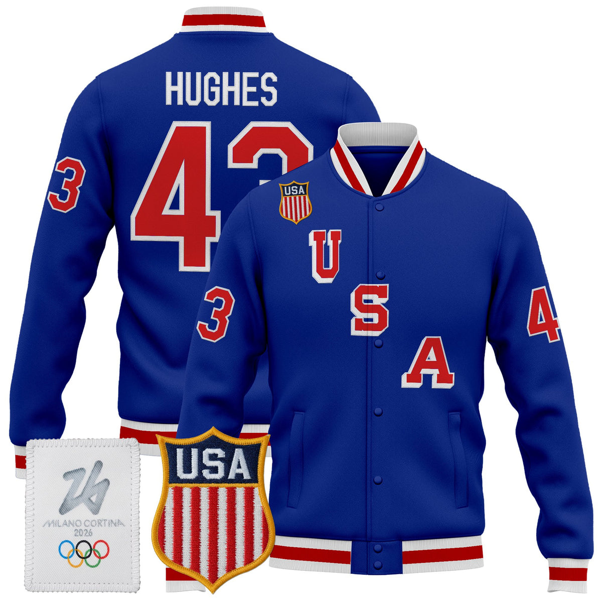 Men's 2026 USA Olympic Premium Hockey Jacket - All Stitched