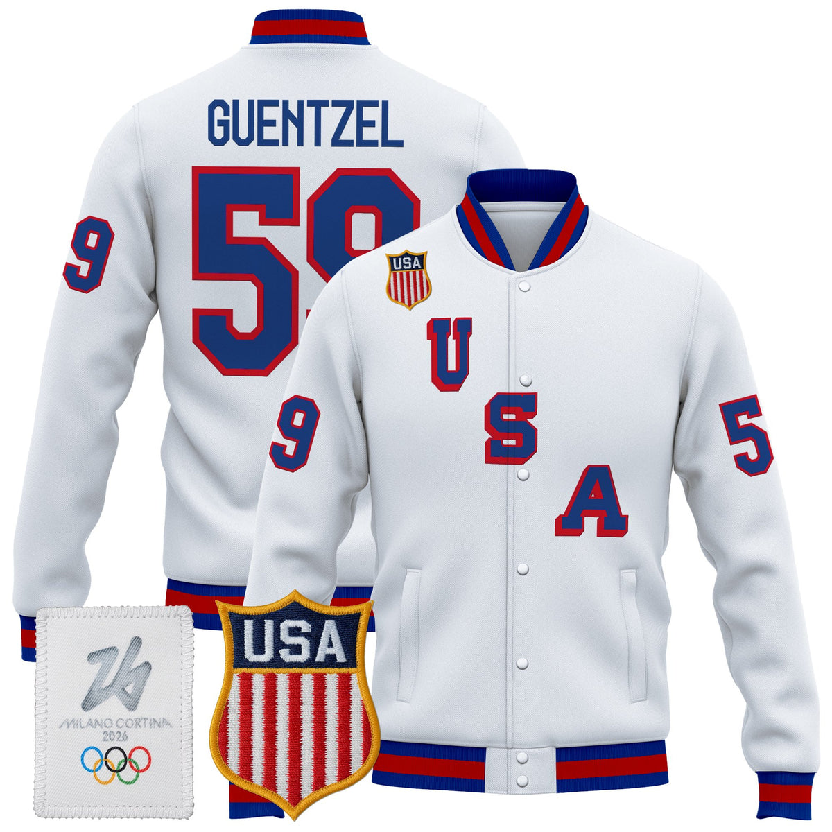 Men's 2026 USA Olympic Premium Hockey Jacket - All Stitched