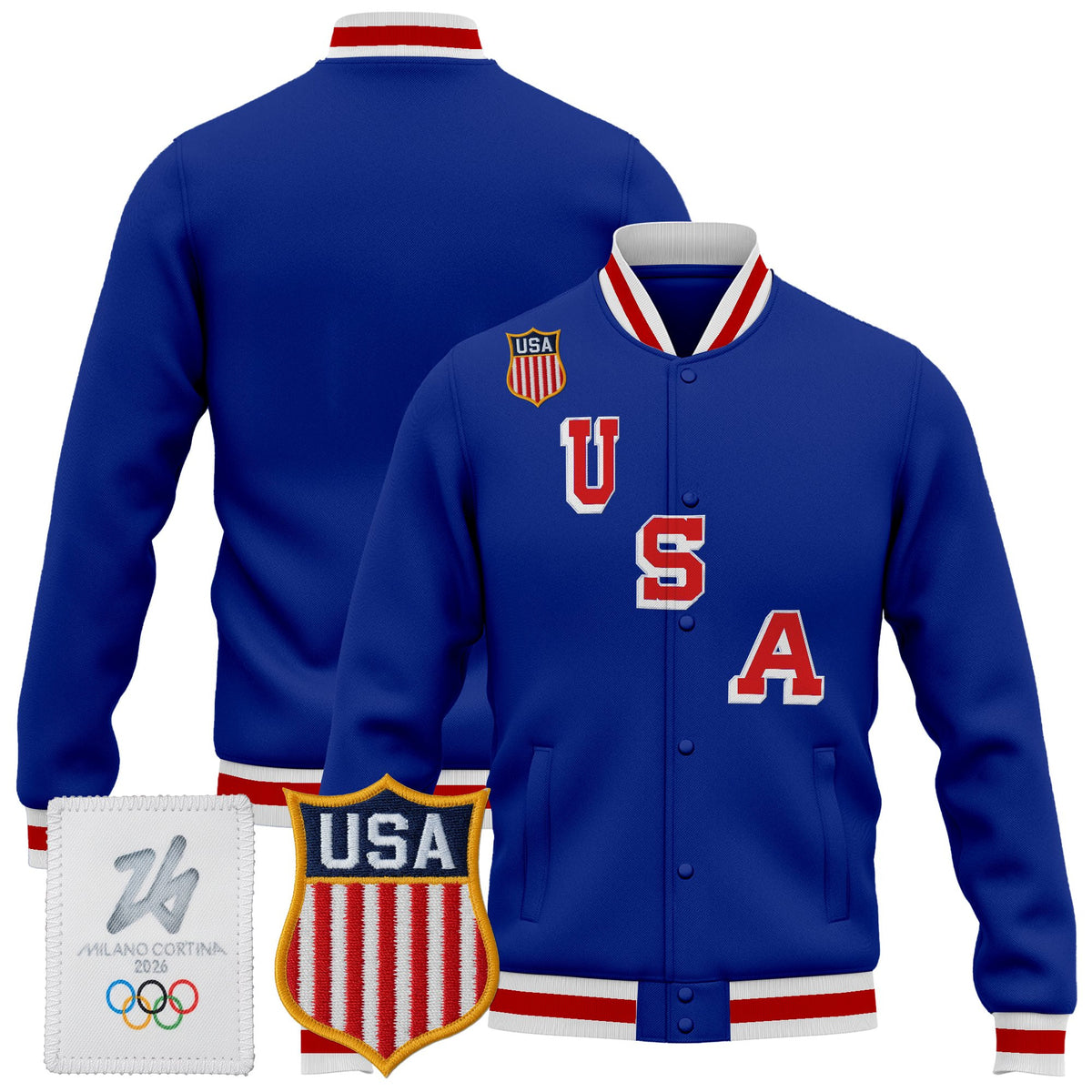 Men's 2026 USA Olympic Premium Hockey Jacket - All Stitched