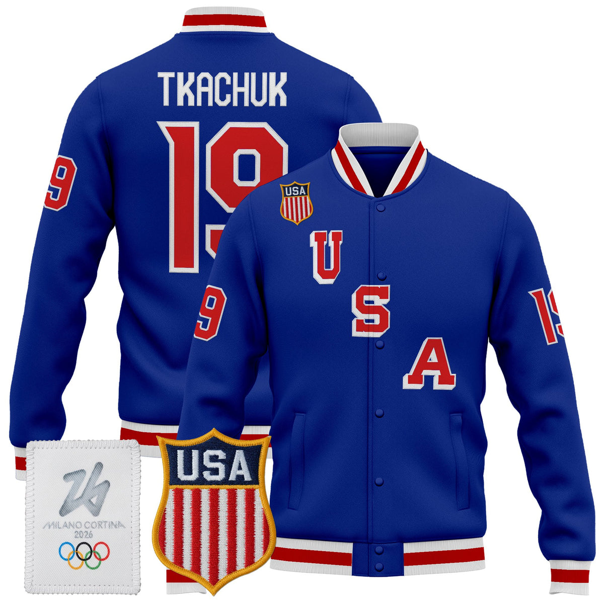 Men's 2026 USA Olympic Premium Hockey Jacket - All Stitched